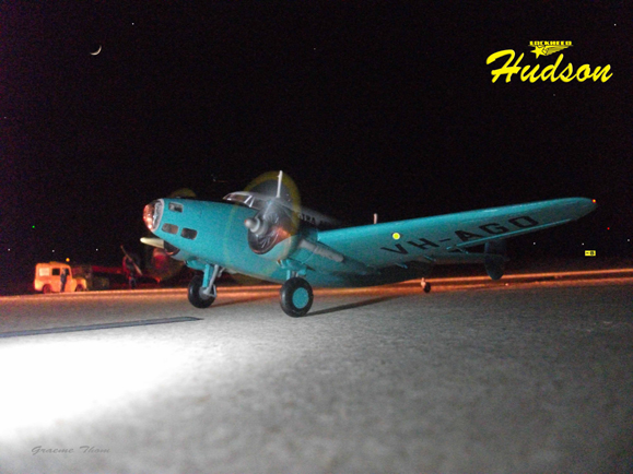 Airfix Hudson night airfield diorama