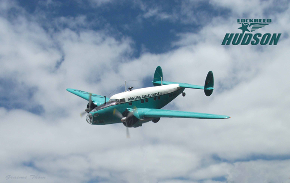Airfix Hudson in flight